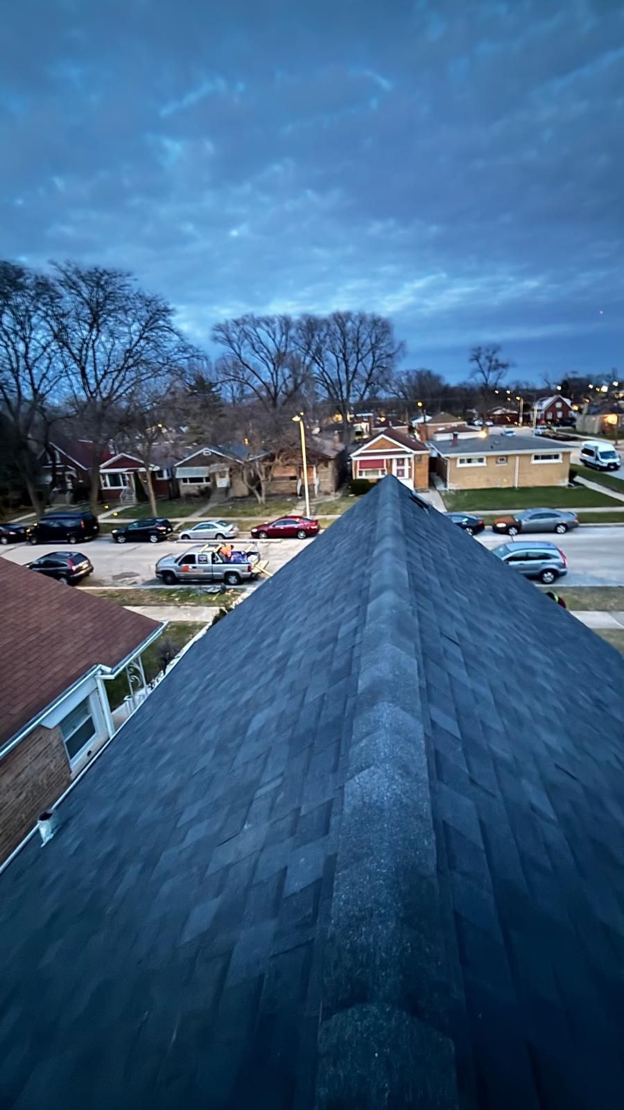 Shingle roof in Norridge before and after a full replacement (After)