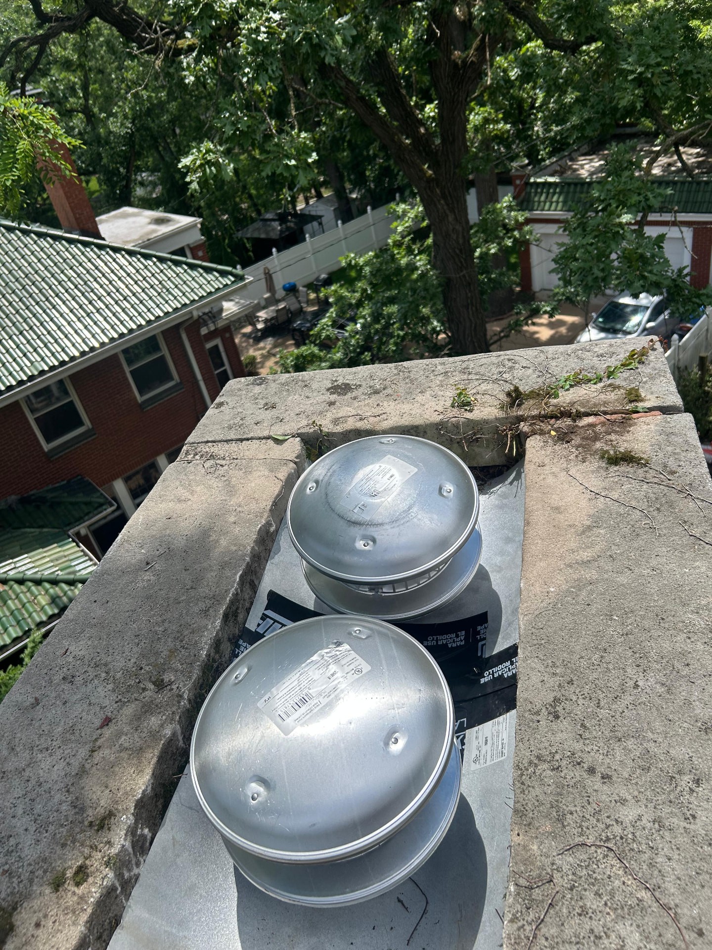 Oak Park chimney before and after a new chimney liner was installed (After)